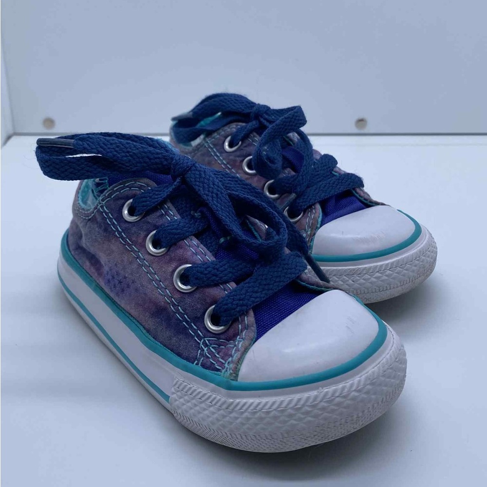 Converse Kids Double Tongue Purple Tie Dye Sneakers Unisex Infant Size 6